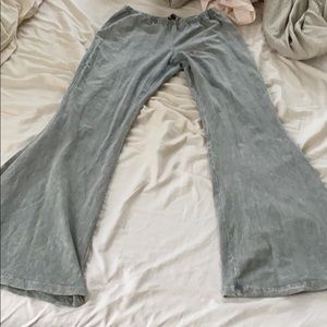 Gray stretchy flare jeans size L/XL boutique